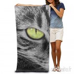 Annays Green Eyed Cat Lightweight Absorbent Quick-Drying Spa Towels Swimsuit Bath and Shower Towel Beach Blanket for Women，Men 80x130cm 31.5x51.2inches - B07VRX6R23